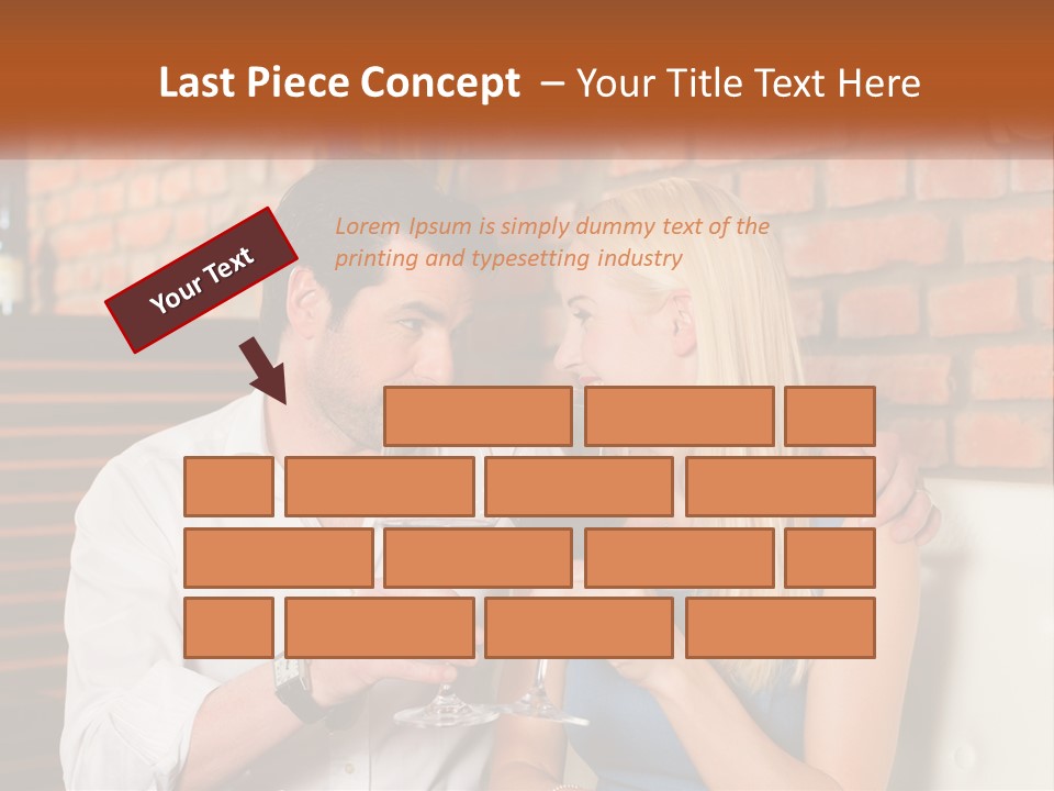 A Man And A Woman Drinking Wine Together PowerPoint Template