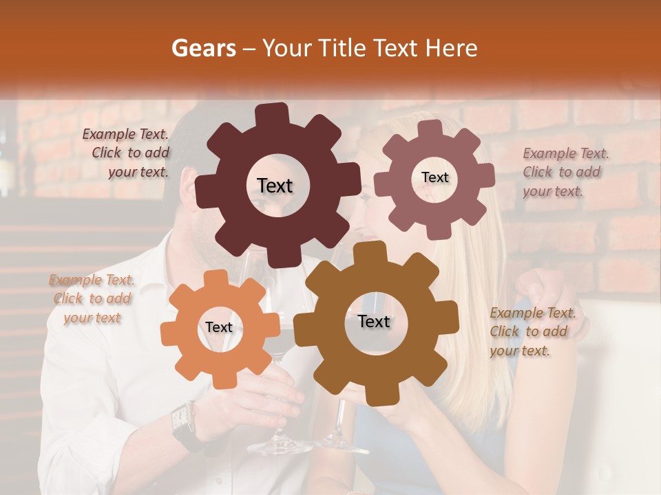 A Man And A Woman Drinking Wine Together PowerPoint Template