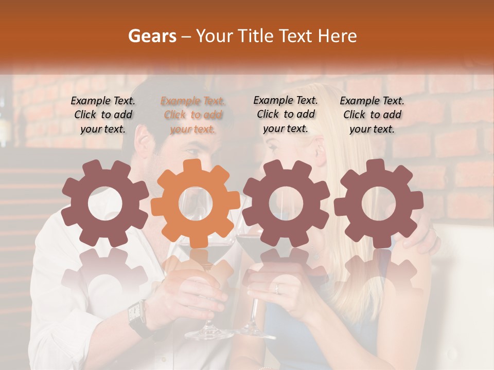 A Man And A Woman Drinking Wine Together PowerPoint Template