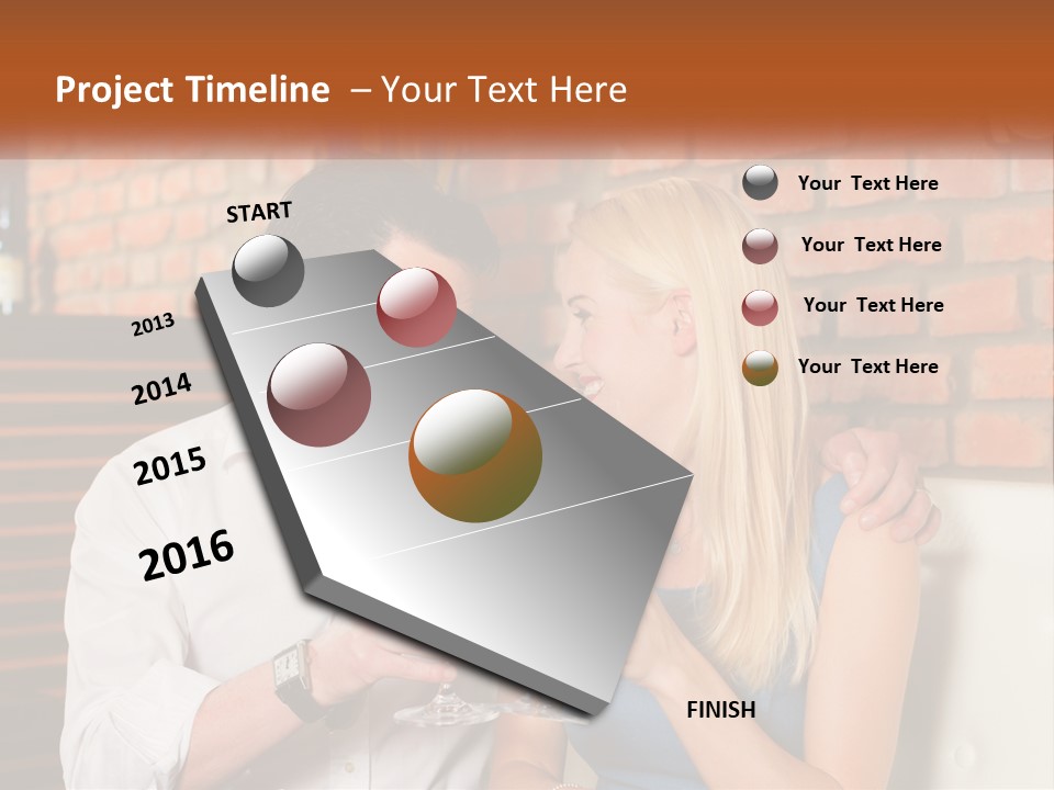 A Man And A Woman Drinking Wine Together PowerPoint Template