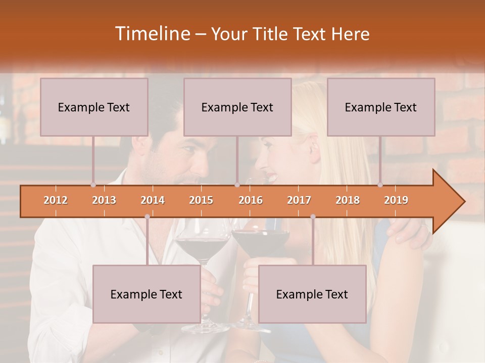 A Man And A Woman Drinking Wine Together PowerPoint Template