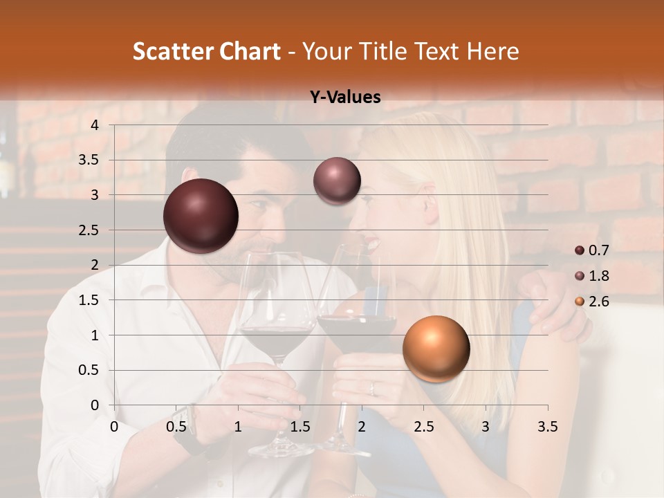 A Man And A Woman Drinking Wine Together PowerPoint Template