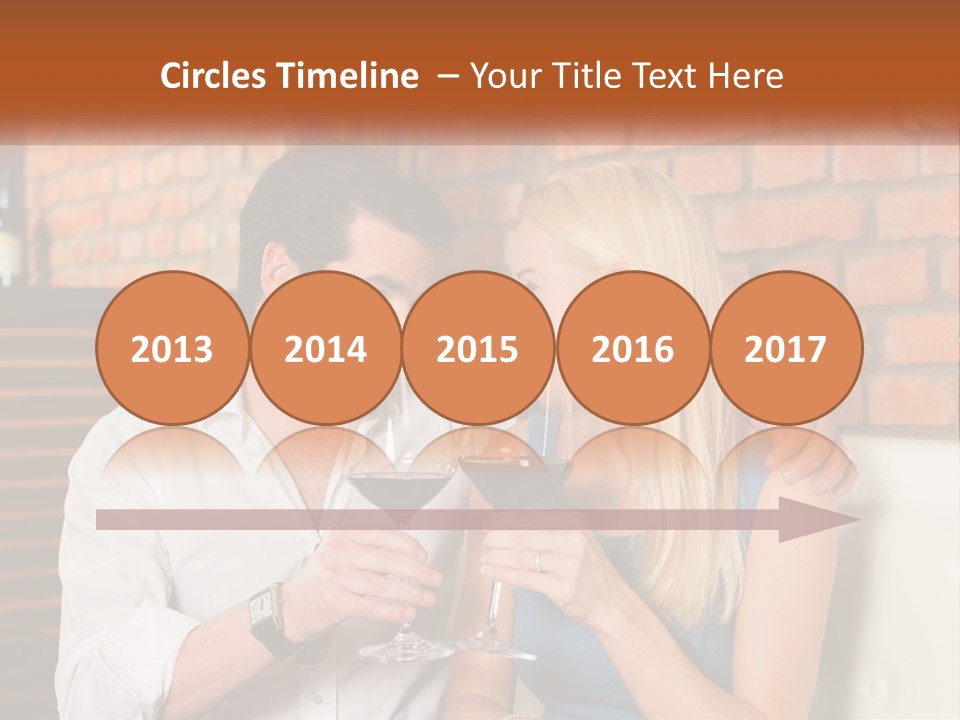 A Man And A Woman Drinking Wine Together PowerPoint Template