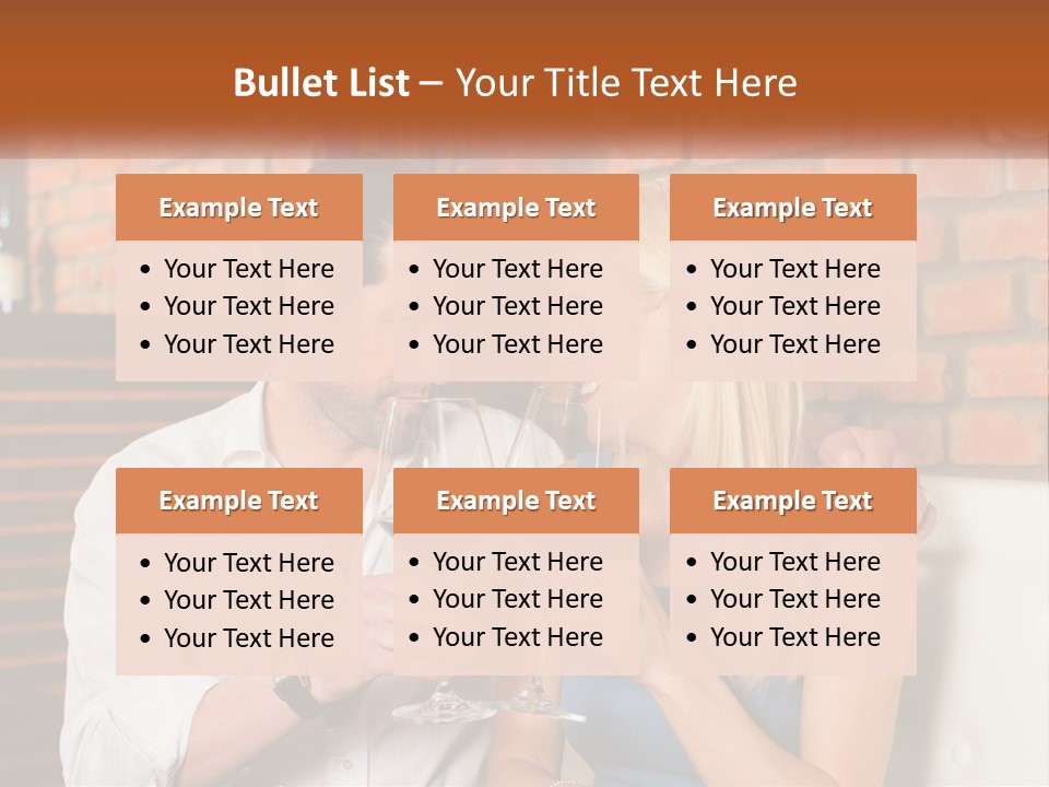 A Man And A Woman Drinking Wine Together PowerPoint Template