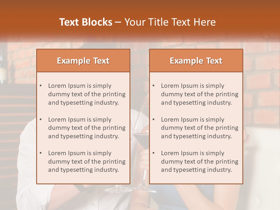 A Man And A Woman Drinking Wine Together PowerPoint Template