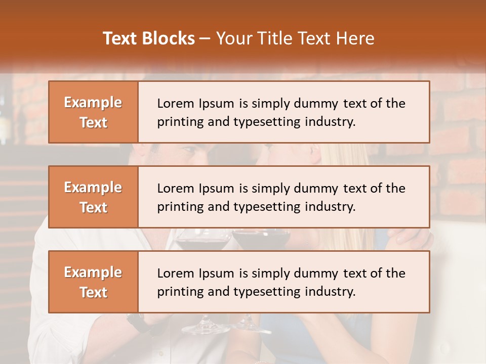 A Man And A Woman Drinking Wine Together PowerPoint Template