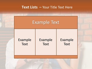 A Man And A Woman Drinking Wine Together PowerPoint Template