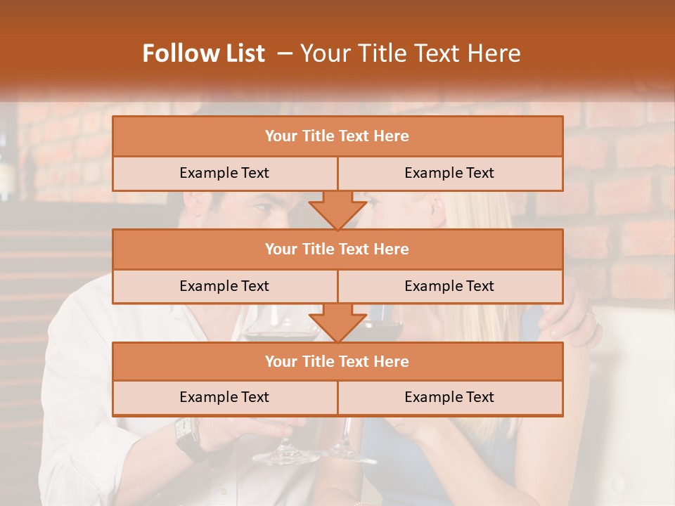 A Man And A Woman Drinking Wine Together PowerPoint Template