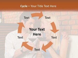 A Man And A Woman Drinking Wine Together PowerPoint Template