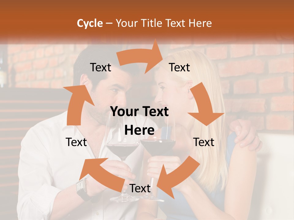 A Man And A Woman Drinking Wine Together PowerPoint Template