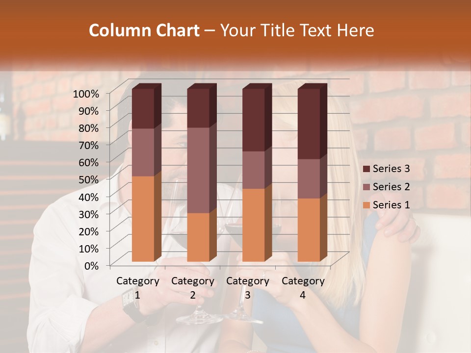 A Man And A Woman Drinking Wine Together PowerPoint Template