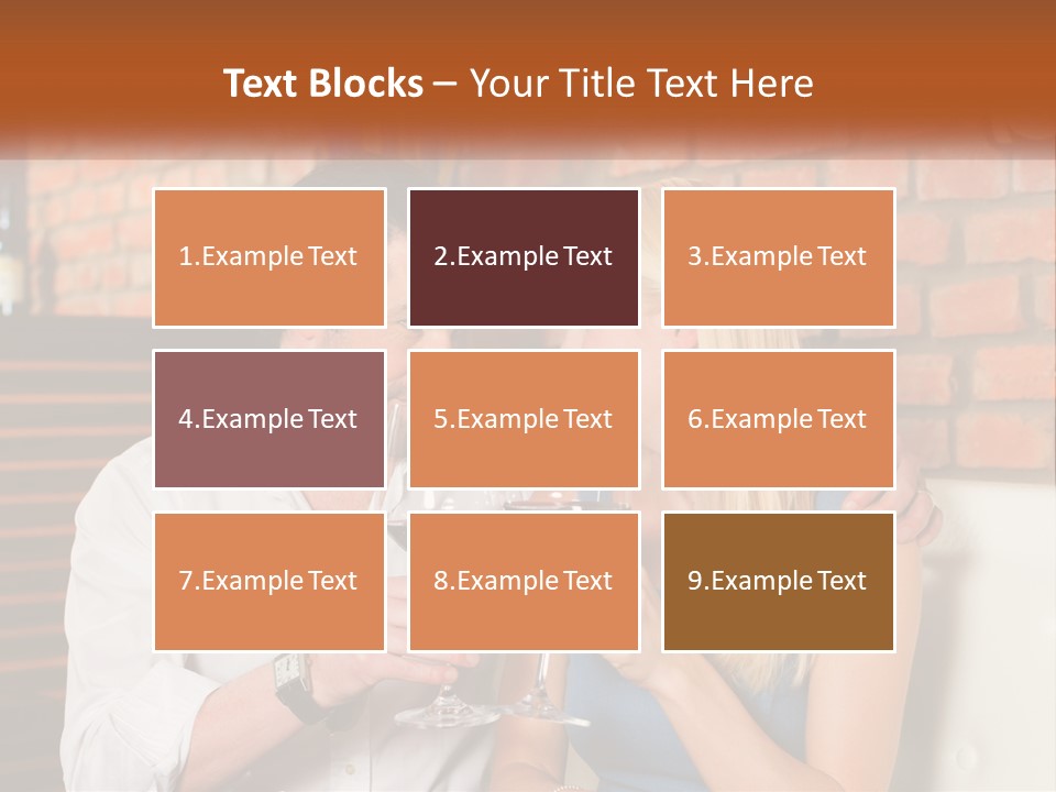 A Man And A Woman Drinking Wine Together PowerPoint Template