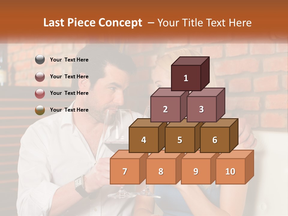 A Man And A Woman Drinking Wine Together PowerPoint Template