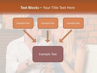 A Man And A Woman Drinking Wine Together PowerPoint Template