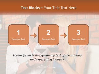 A Man And A Woman Drinking Wine Together PowerPoint Template