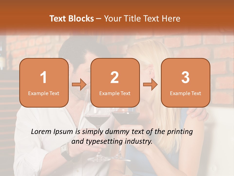 A Man And A Woman Drinking Wine Together PowerPoint Template