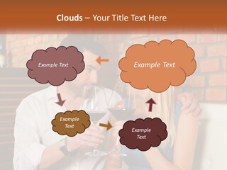 A Man And A Woman Drinking Wine Together PowerPoint Template