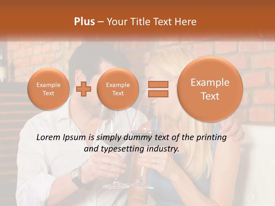 A Man And A Woman Drinking Wine Together PowerPoint Template