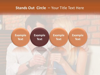A Man And A Woman Drinking Wine Together PowerPoint Template