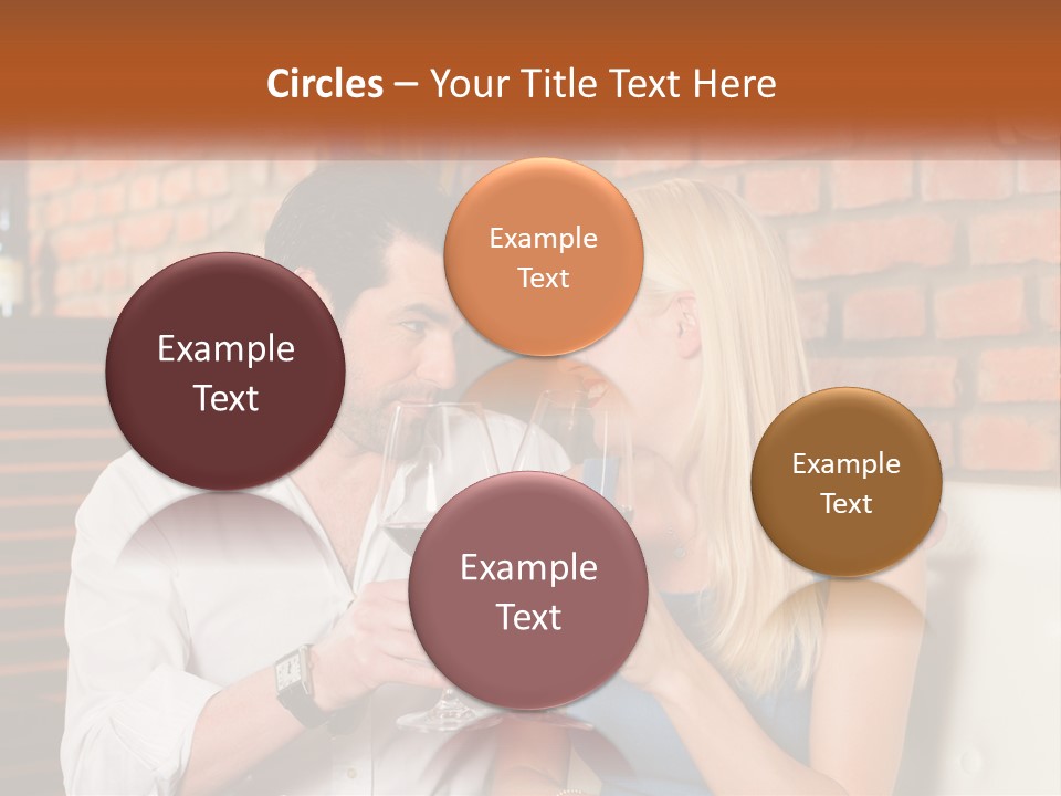 A Man And A Woman Drinking Wine Together PowerPoint Template