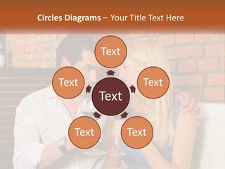 A Man And A Woman Drinking Wine Together PowerPoint Template