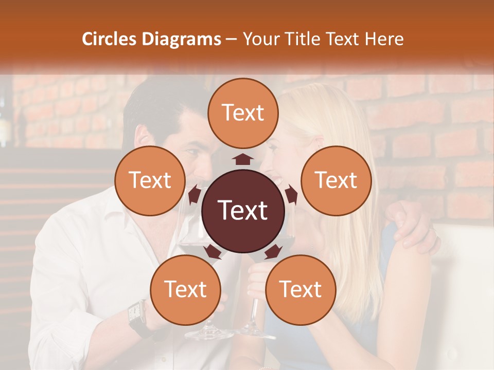 A Man And A Woman Drinking Wine Together PowerPoint Template