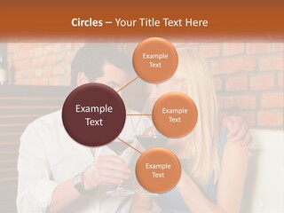 A Man And A Woman Drinking Wine Together PowerPoint Template