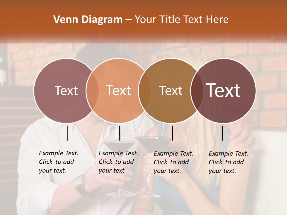 A Man And A Woman Drinking Wine Together PowerPoint Template