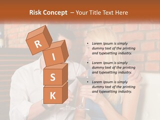 A Man And A Woman Drinking Wine Together PowerPoint Template