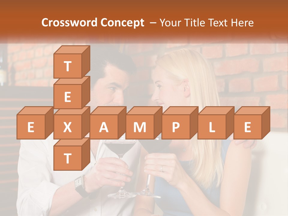 A Man And A Woman Drinking Wine Together PowerPoint Template