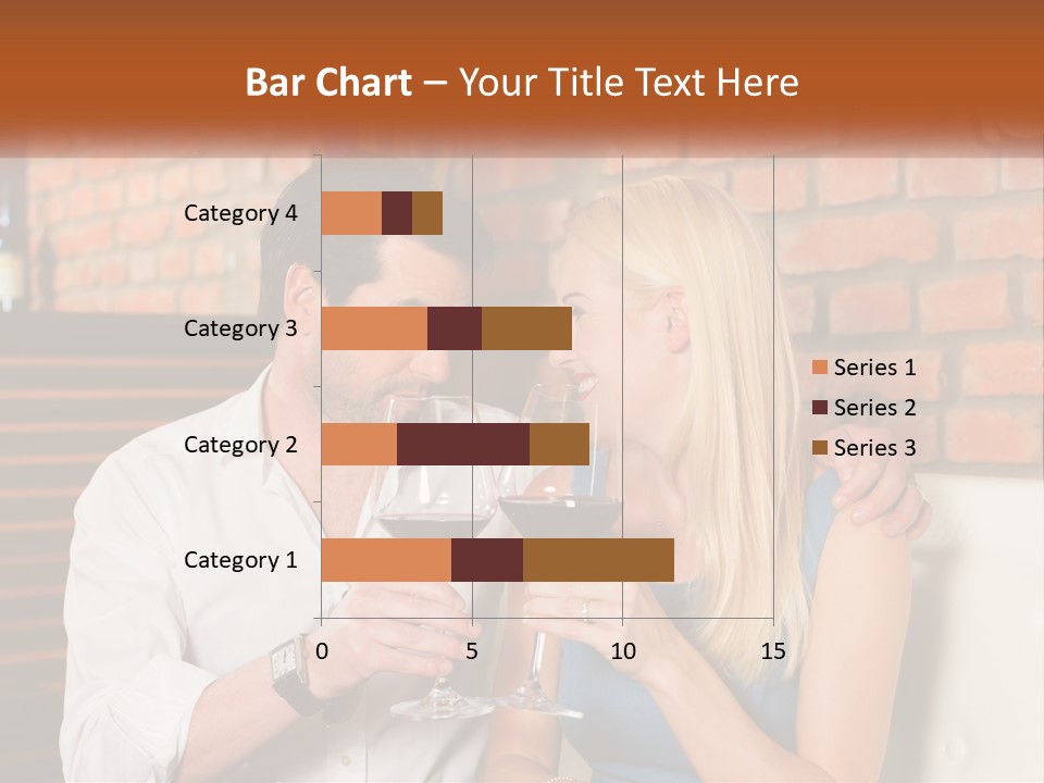 A Man And A Woman Drinking Wine Together PowerPoint Template