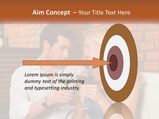 A Man And A Woman Drinking Wine Together PowerPoint Template