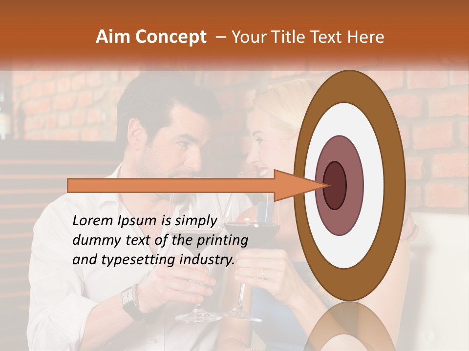 A Man And A Woman Drinking Wine Together PowerPoint Template