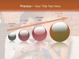 A Man And A Woman Drinking Wine Together PowerPoint Template