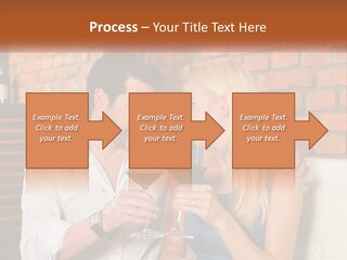 A Man And A Woman Drinking Wine Together PowerPoint Template