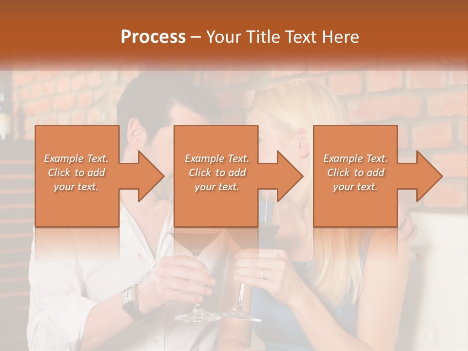 A Man And A Woman Drinking Wine Together PowerPoint Template