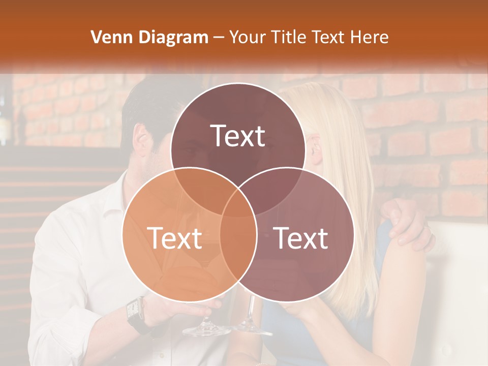 A Man And A Woman Drinking Wine Together PowerPoint Template