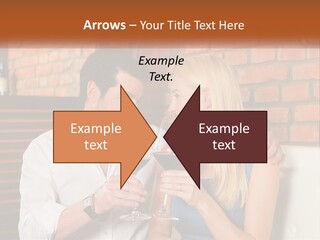 A Man And A Woman Drinking Wine Together PowerPoint Template