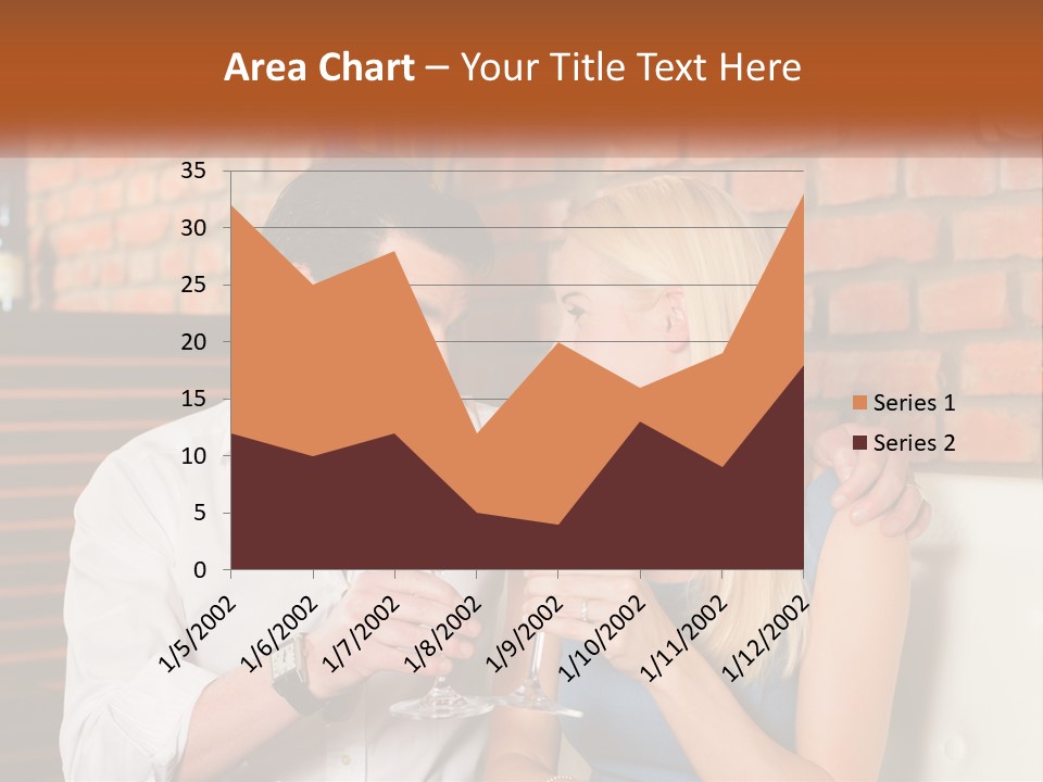 A Man And A Woman Drinking Wine Together PowerPoint Template