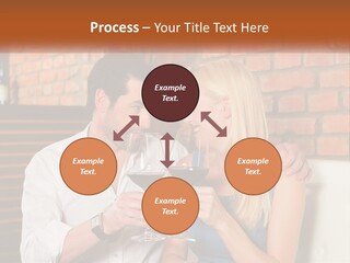 A Man And A Woman Drinking Wine Together PowerPoint Template