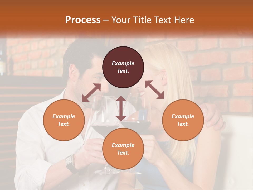 A Man And A Woman Drinking Wine Together PowerPoint Template