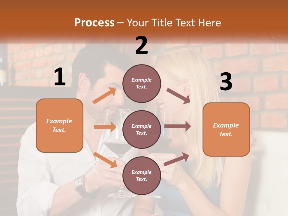 A Man And A Woman Drinking Wine Together PowerPoint Template