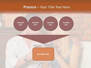 A Man And A Woman Drinking Wine Together PowerPoint Template