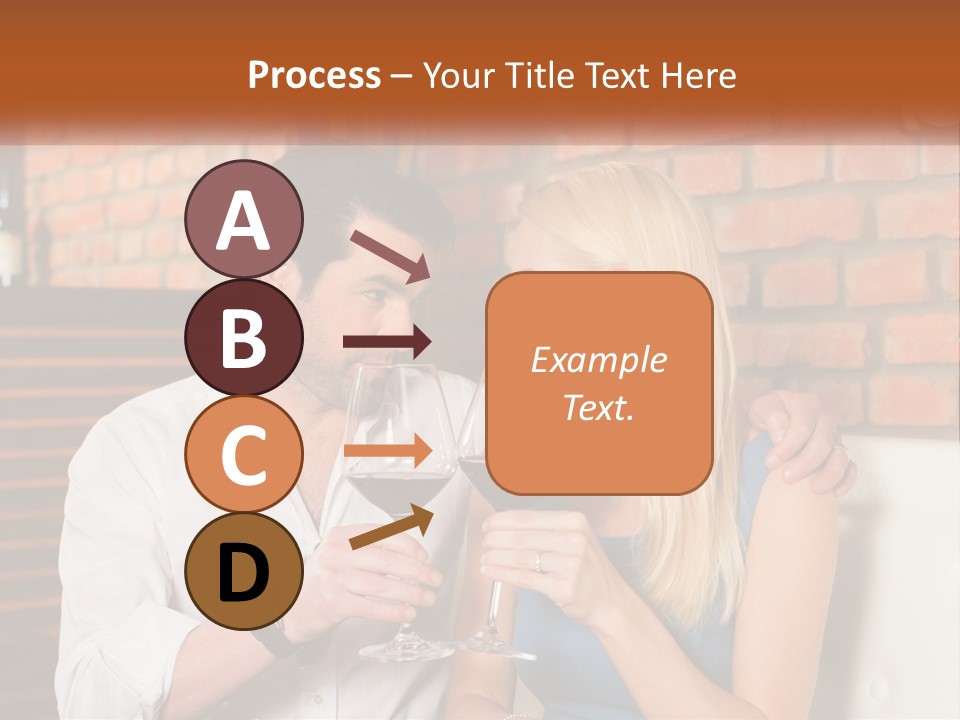 A Man And A Woman Drinking Wine Together PowerPoint Template