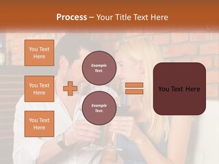 A Man And A Woman Drinking Wine Together PowerPoint Template