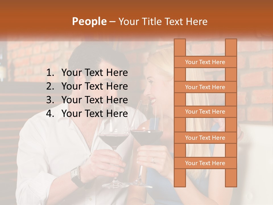 A Man And A Woman Drinking Wine Together PowerPoint Template