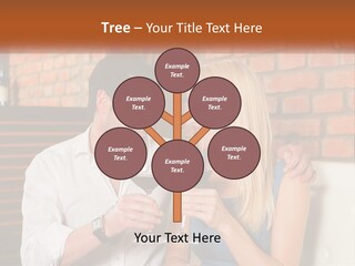 A Man And A Woman Drinking Wine Together PowerPoint Template