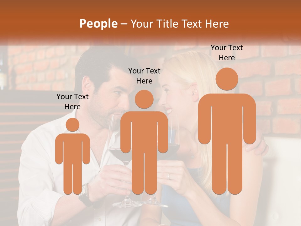 A Man And A Woman Drinking Wine Together PowerPoint Template