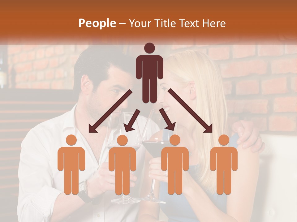 A Man And A Woman Drinking Wine Together PowerPoint Template