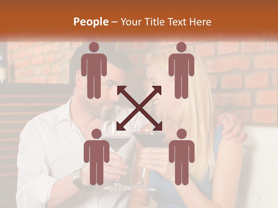 A Man And A Woman Drinking Wine Together PowerPoint Template